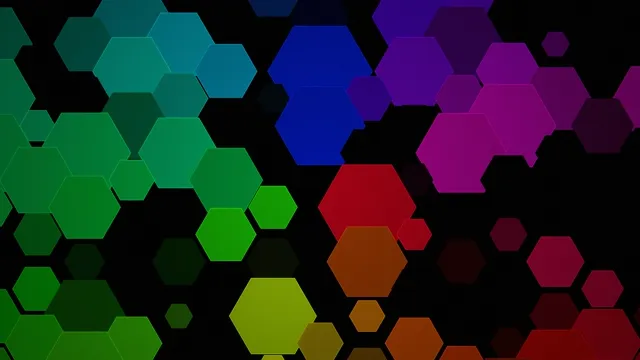 Colorful Hexagonal Mosaic Abstract Motion Graphics