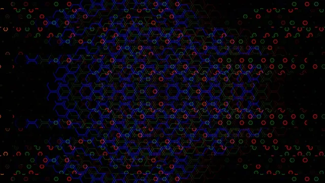 Colorful Molecular Structure Network Animation