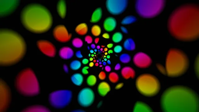 Colorful Neon Bokeh Spheres Abstract Motion 4K