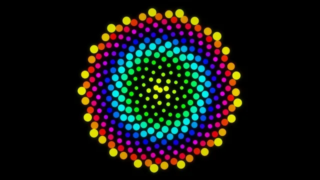 Colorful Neon Dots Sphere Animation on Black