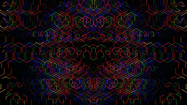 Colorful Neon Geometric Patterns - 4K Abstract Motion