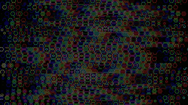 Colorful Neon Hexagon Pattern - 4K Motion Background