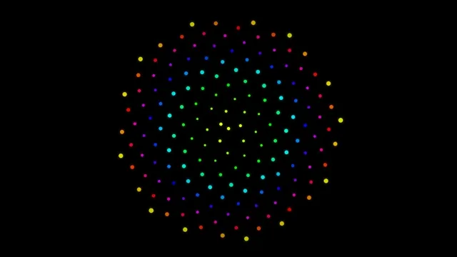 Colorful Neon Particles Network Animation 4K