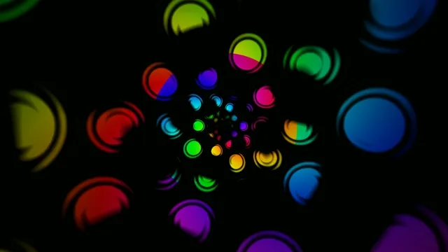 Colorful Neon Spheres Abstract Motion Graphics