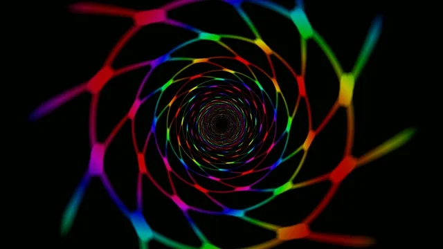 Colorful neon spiral tunnel 4K UHD widescreen motion background