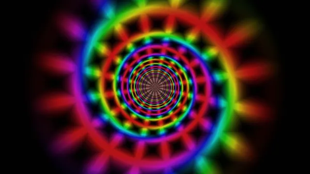 Colorful Neon Spiral Tunnel - Abstract 4K Motion