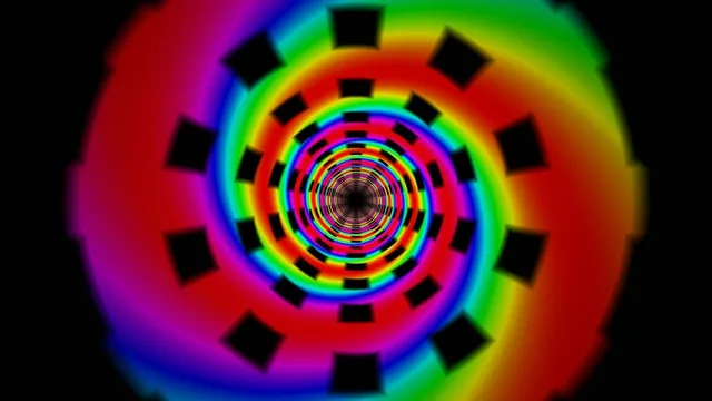 Colorful Neon Spiral Tunnel Motion Graphics Animation