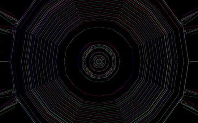 Tunel Neonowy Spiralny Vortex Loop 16:10 MacBook 60fps Screensaver VJ