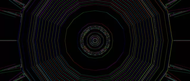 Neon Tunnel Concentric Circles VJ Loop 21:9 Ultrawide 60fps Screensaver
