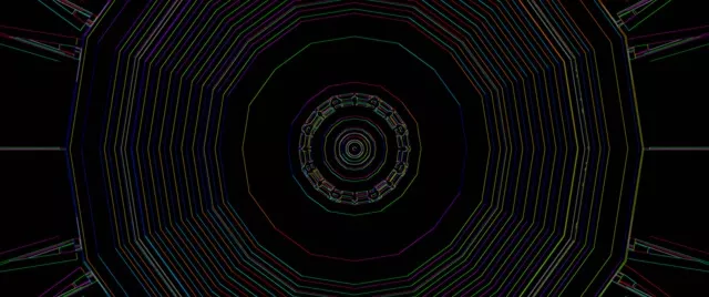 Neon Tunnel Spiraling Vortex VJLoops 2.39:1 Cinemascope 60fps Screensaver