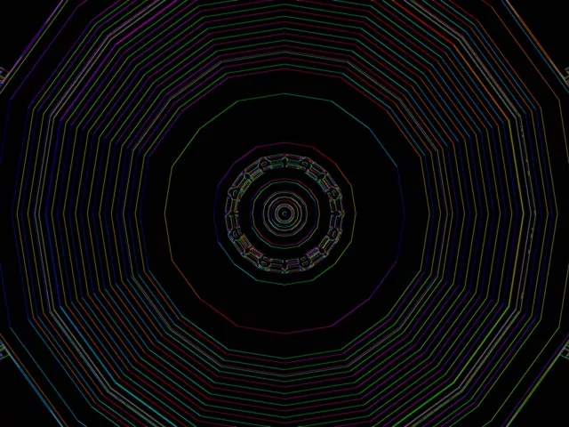 Neon Tunnel Spiralast Vortex Loop 4:3 Classic 60fps Screensaver VJ