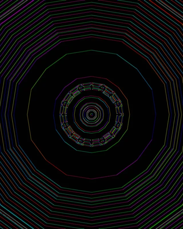 Túnel de Neón Vórtice Espiral VJ Loop 4:5 Instagram 60fps Protector