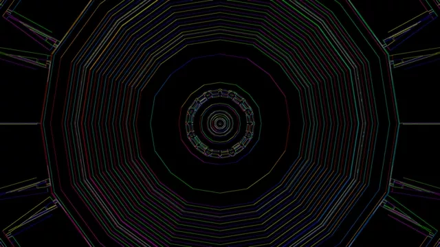 Animazione Tunnel Neon Colorato 4K UHD 60FPS Screensaver Windows Laptop