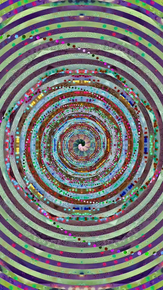 Neon Tunnel Spiraling Vortex 9:16 reels 60fps VJLoops Screensaver