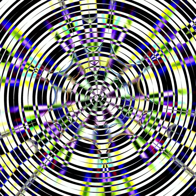 Neon Tunnel Concentric Circle Vortex VJ Loop 1:1 Square 60fps Screensaver