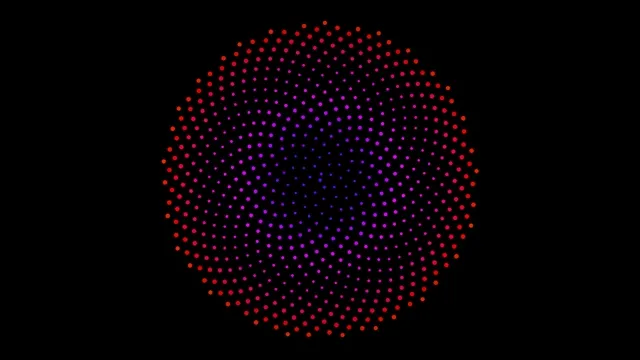 Colorful Particle Sphere Animation 4K