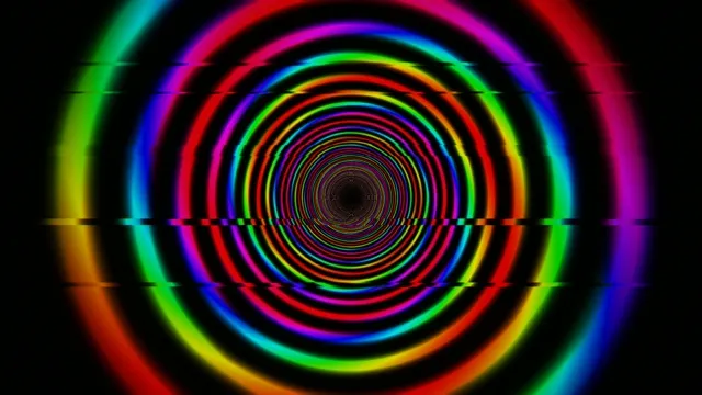 Colorful spiral design showing light patterns and movement