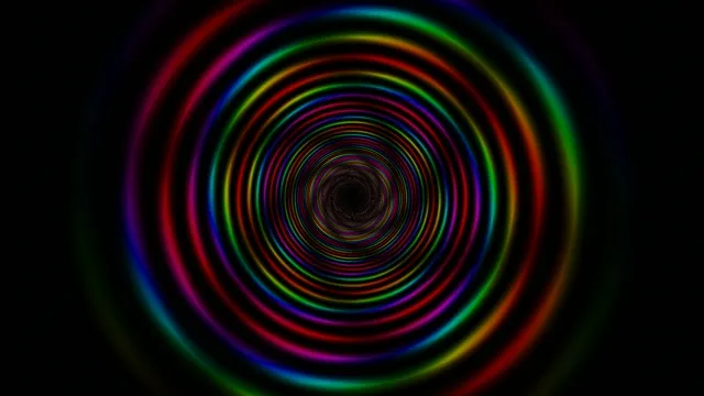 Colorful spiral pattern creates a visual illusion of depth