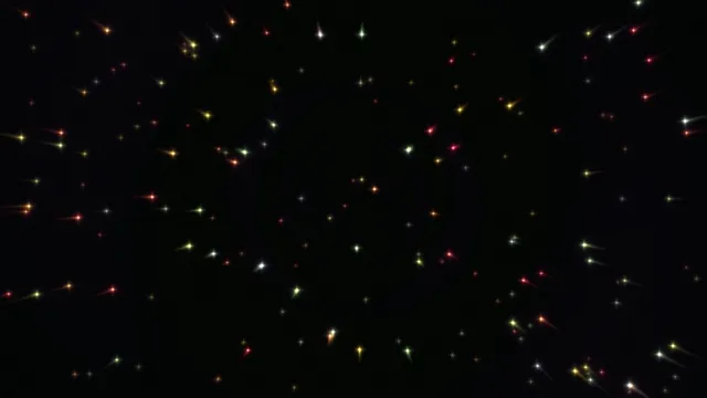 Colorful Twinkling Stars Night Sky 4K