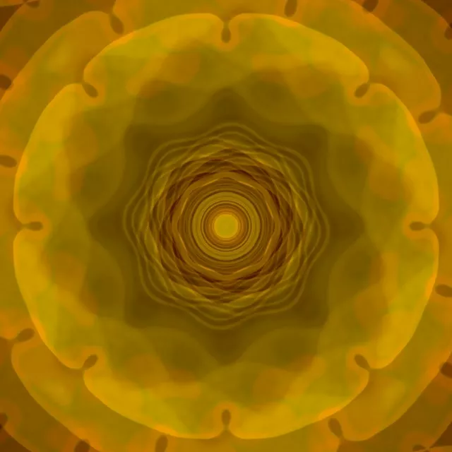 อุโมงค์นีออน Concentric Golden 1:1 Square 60fps Screensaver VJLoops