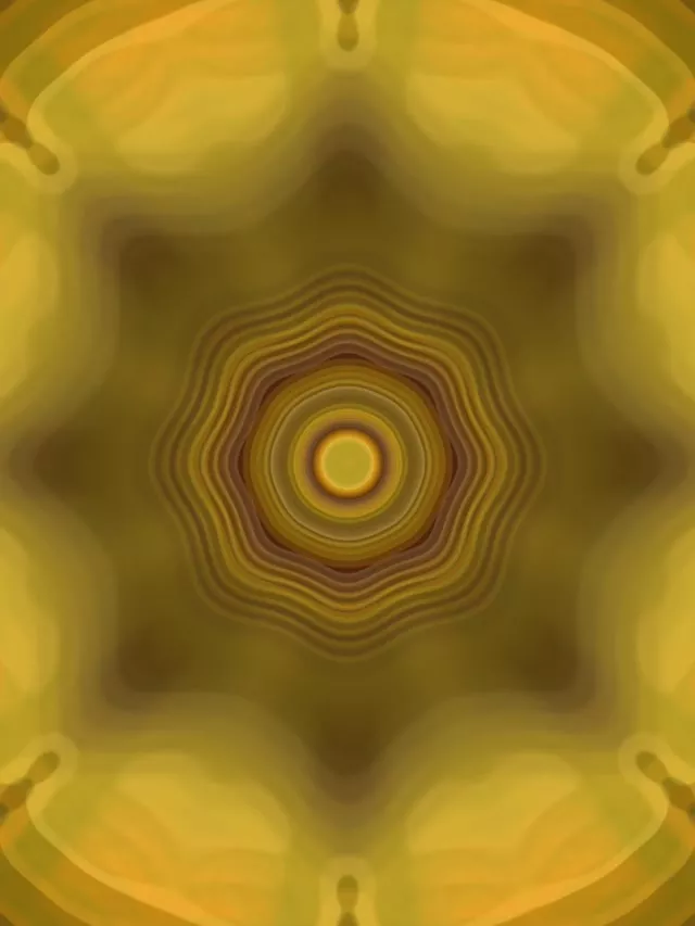 Sústredný Golden Neon Tunnel 3:4 iPad Portrait 60fps VJ Loop Screensaver