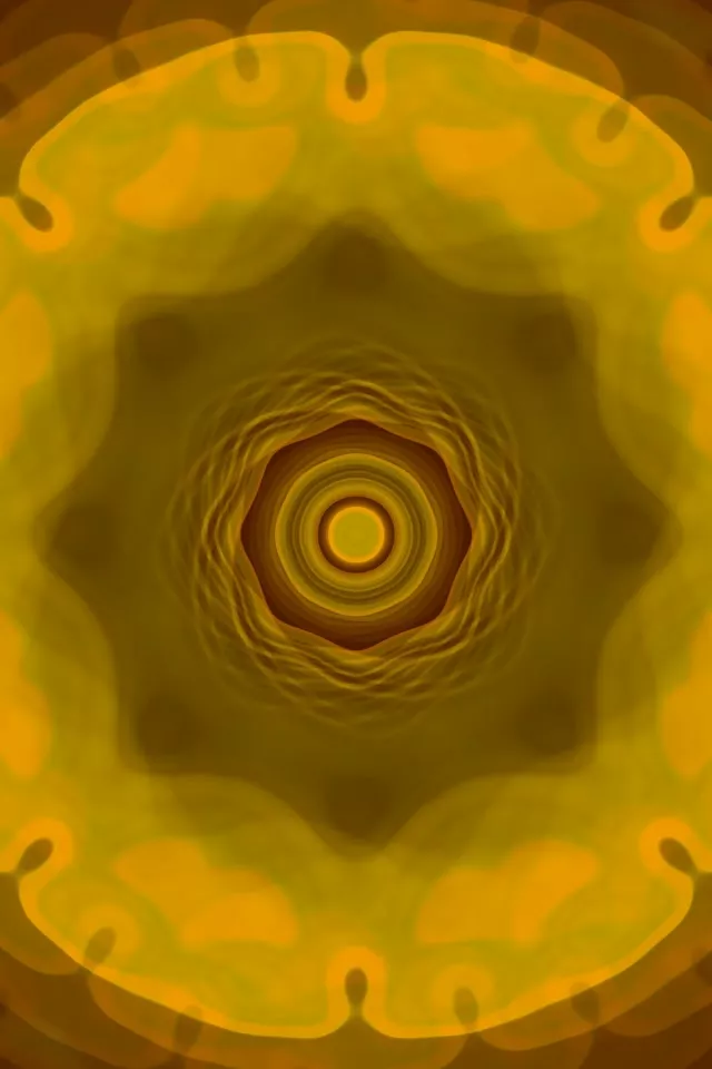 Concentrische Gouden Neon Tunnel 9:16 Portrait 60fps VJLoops Screensaver