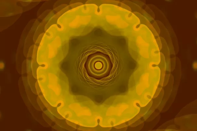 Concentric Golden Rings Neon Tunnel 3:2 Surface 60fps VJ Loop Screensaver
