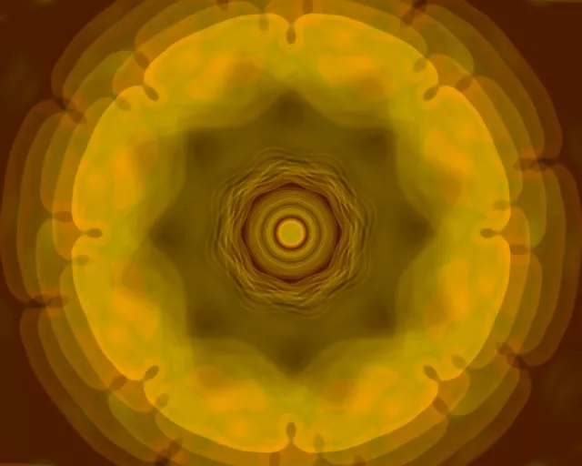 Anéis Dourados Concêntricos Túnel Neon 5:4 Industrial 60fps VJLoops Protetor de Tela