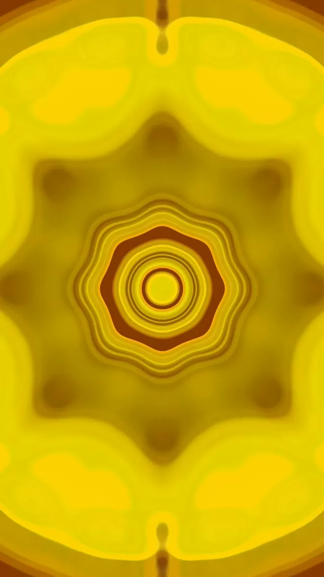 Túnel de neón amarillo concéntrico | 9:16 reels 60fps protector de pantalla VJ Loop