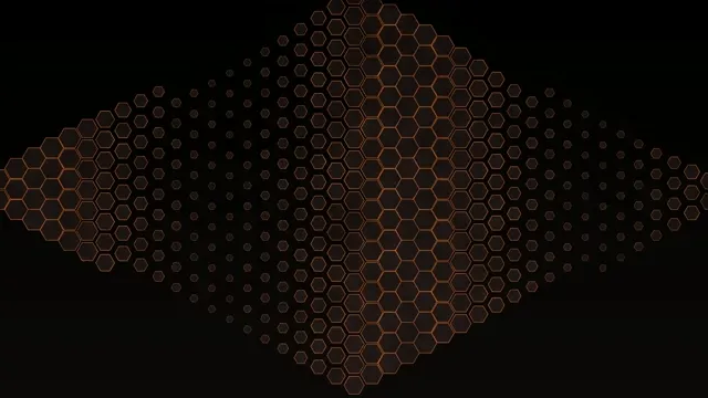 Copper Hexagon Honeycomb Particle Network Animation