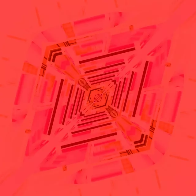Neon Tunnel Red Diamond Vortex VJ Loop 1:1 Square 60fps Screensaver