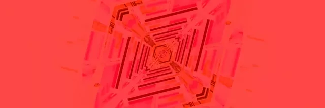 Neon Tunnel Red Spiral Square Vortex VJ Loop 3:1 Triple Wide 60fps Screensaver