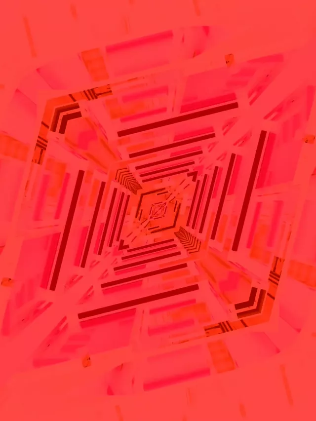 Terowong Neon Grid Spiral Merah VJ Loop 60fps Screensaver 3:4 iPad Portrait