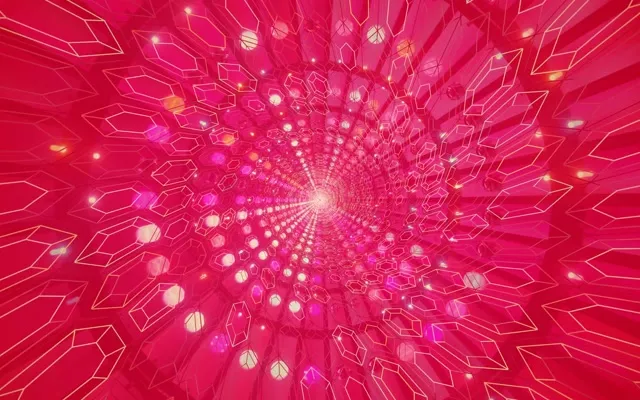 Neon Tunnel Pink Crystal Vortex Vj Loop 60fps 16:10 Macbook Screensaver
