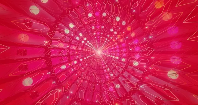 クリムゾンクリスタルトンネル スクリーンセーバー 4K UHD 60fps ライブ壁紙