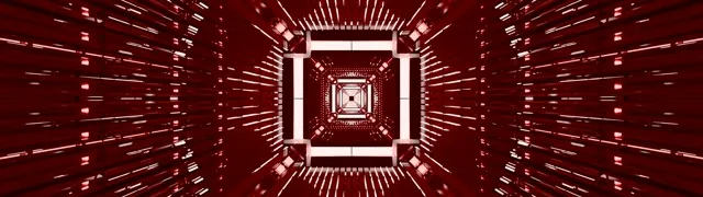 Red Neon Tunnel Vj Loop 32:9 Super Ultrawide 60fps Screensaver Square Vortex