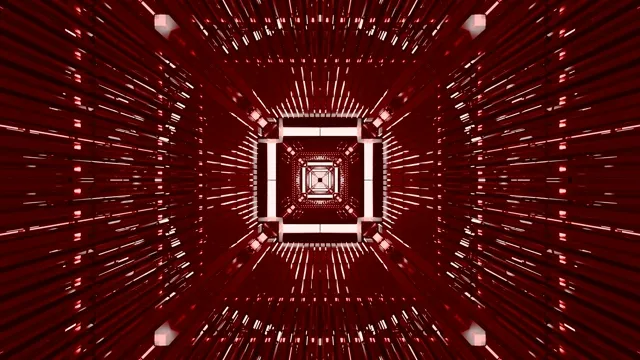 Tumšsarkanā Kuba Tuneļa Ekrānsaudzētājs 4K UHD 60fps Dzīvās Tapetes