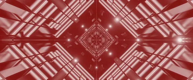 Túnel de Neó Vermell Diamant Vòrtex VJ Loop 2.39:1 Cinemascope 60fps Protector de pantalla