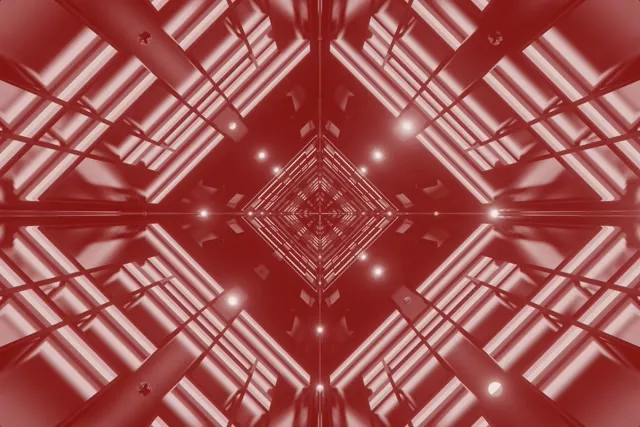 Punainen Neontunneli Timantti Vortex 3:2 Surface 60fps Näytönsäästäjä VJLoops