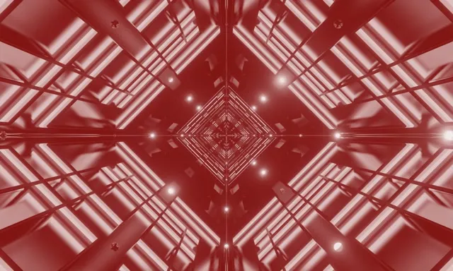 Túnel de Neón Vermello Vórtice Diamante Vj Loop 5:3 Wide 60fps Protector de Pantalla