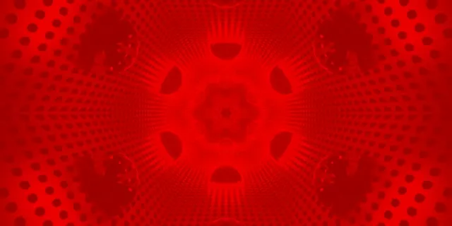 Roter Neon Tunnel Hexagon Wirbel VJ Loop 2:1 Univisium 60fps Bildschirmschoner