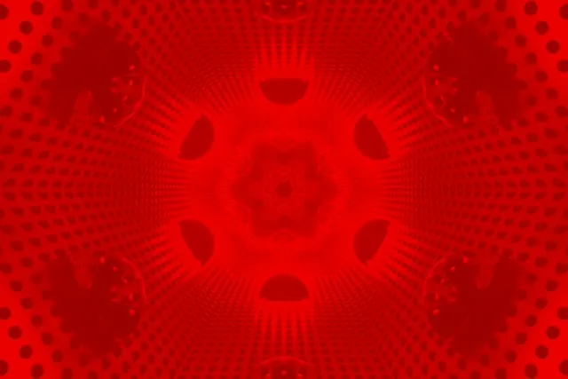 Raudonas Šešiakampis Neoninis Tunelis VJ Loop 3:2 Surface 60fps Ekrano užsklanda