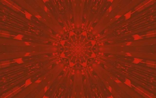 Red Fractal Kaleidoscope Neon Tunnel Vj Loop 16:10 Macbook 60fps Screensaver