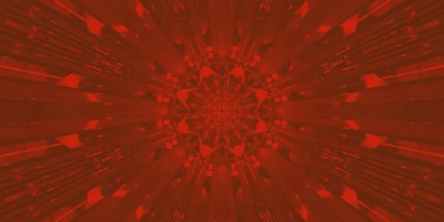 Red Fractal Kaleidoscope Neon Tunnel Vj Loop 2:1 Univisium 60fps Screensaver