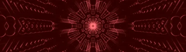 Red Neon Tunnel Kaleidoscope Burst VJ Loop 32:9 Super Ultrawide 60fps Screensaver