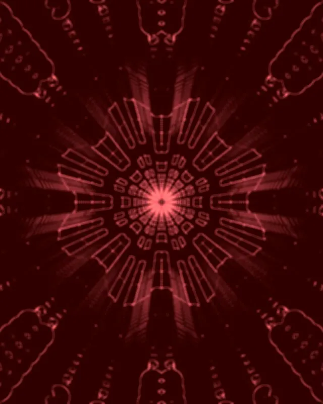 Red Neon Tunnel Radial Circuit Burst VJ Loop 4:5 Instagram 60fps Screensaver