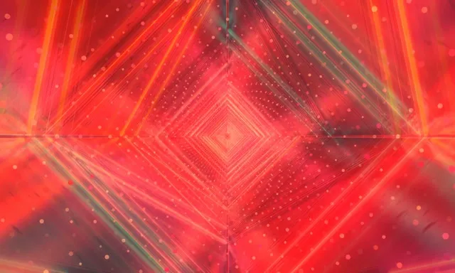 Neon Tunnel Pulsating Diamond Vortex 5:3 Wide 60fps VJ Loop Screensaver