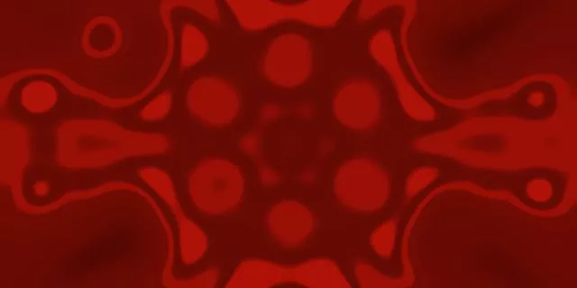 Red pulsating cells neon tunnel 2:1 univisium 60fps screensaver VJ loop