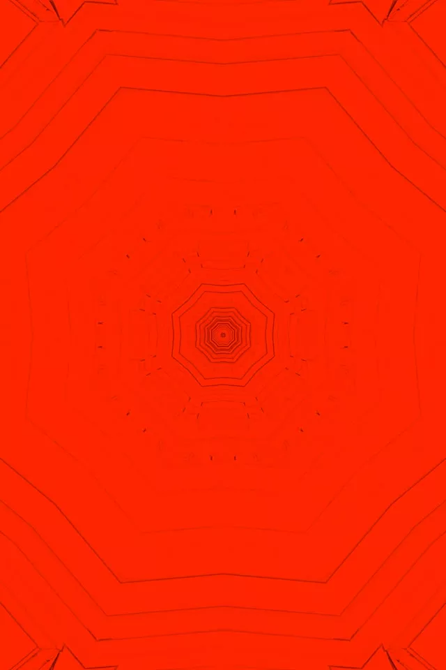 Red Neon Tunnel Pulsating Octagon Vortex 2:3 Portrait 60fps VJ Loop Screensaver