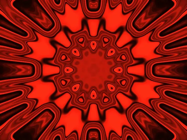 Neon Tunnel Red Kaleidoscope Burst VJ Loop 4:3 Classic 60fps Screensaver